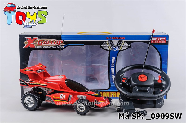 _0909SW  HỘP XE ĐUA ĐIỀU KHIỂN CÓ SẠC, VÔ LĂNG TRÒN XOAY