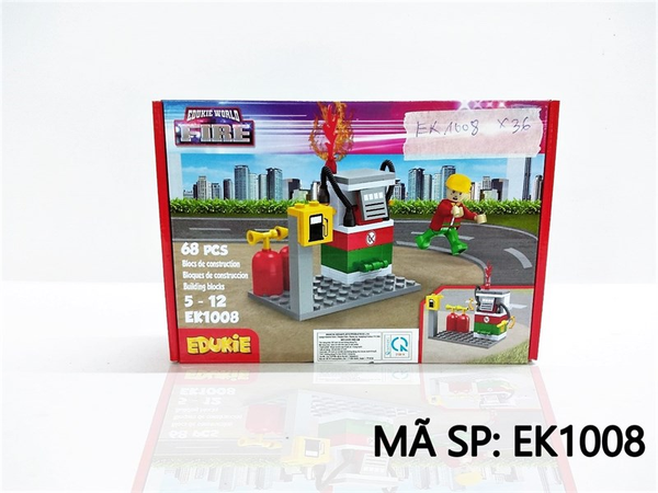 EK1008  HỘP LOGO RÁP CỨU HỎA 68 MIẾNG EDUKIE