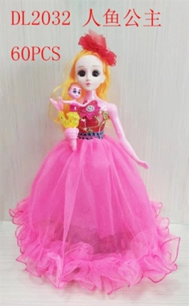 DL2032  BABY CÔ DÂU CẦM MIC TIÊN CÁ 1T/60 (LỒNG ĐÈN)