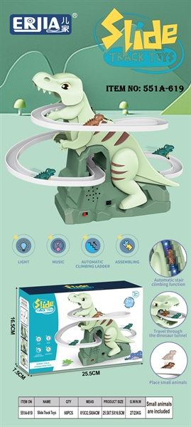 551A-619  HỘP KHỦNG LONG LEO THANG PIN