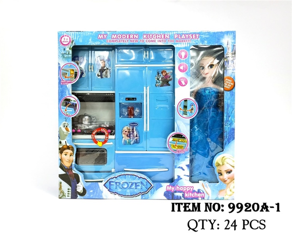 9920A-1  HỘP NHÀ BẾP PIN LÒ NƯỚNG, TỦ LẠNH 2 NGĂN + 1C BABY NGƯỜI TUYẾT