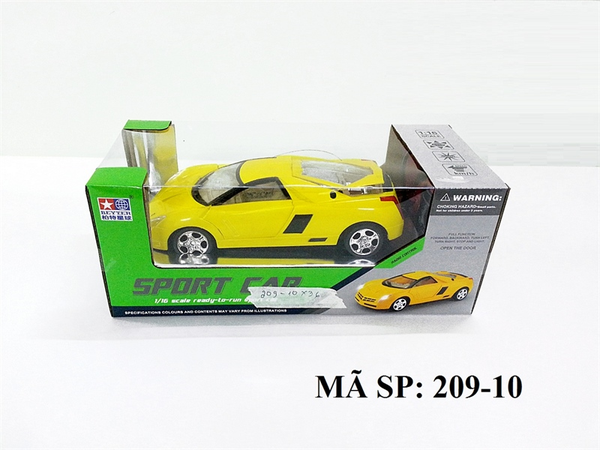 209-10 HỘP XE HƠI LAMBORGHINI MỞ CỬA, MỞ CỐP ĐK 7 Đ.TÁC ĐÈN, CÓ SẠC 1:16 (1/16)
