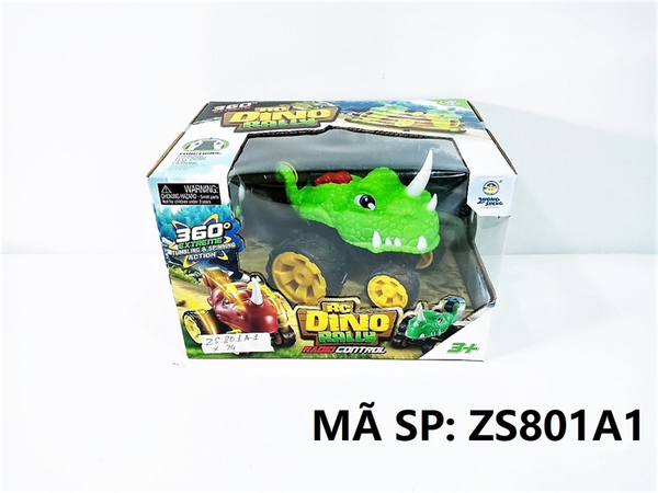 ZS801A1  HỘP XE KHỦNG LONG LỘN ĐIỀU KHIỂN 7 ĐỘNG TÁC, CÓ SẠC, XOAY 360 ĐỘ   ZS802