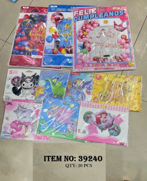 39240A TÚI BÓNG PHAO HAPPY BIRTHDAY ĐỦ MẪU