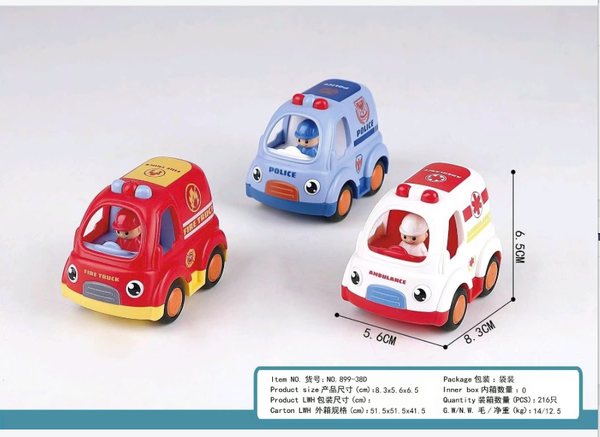 899-38D  TÚI XE HƠI TRỚN CHỞ NGƯỜI ĐỦ MẪU (CỨU THƯƠNG, CỨU HỎA, CẢNH SÁT)
