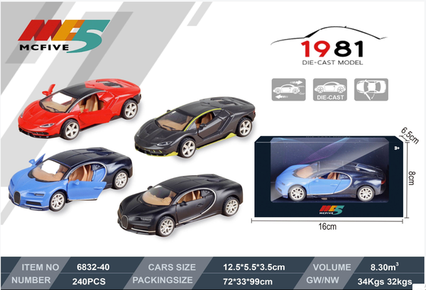 6832-40  HỘP XE HƠI  SẮT MÔ HÌNH , MỞ CỬA