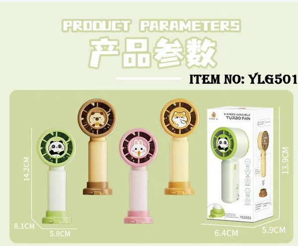 YLG501  HỘP QUẠT PIN CẦM TAY + SẠC