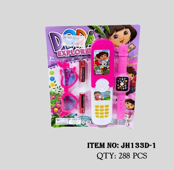 JH133D-1  VỈ ĐIỆN THOẠI BẬT NẮP PIN + MẮT KIẾNG + ĐỒNG HỒ ĐỦ MẪU