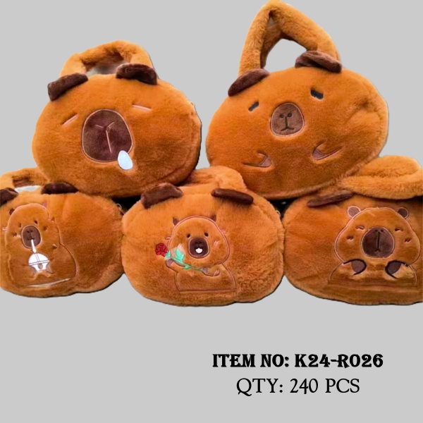 K24-R026  GIỎ XÁCH NHỒI BÔNG CAPYBARA ĐỦ MẪU