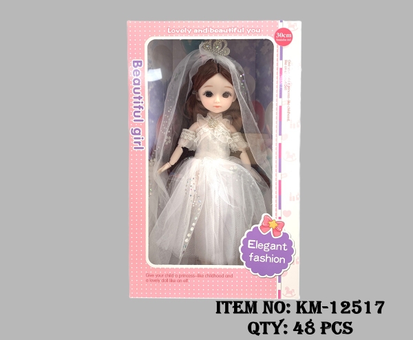 KM-12517  HỘP BABY 1C CÔ DÂU KHỚP, MẮT THỦY TINH