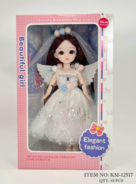 KM-12517  HỘP BABY 1C CÔ DÂU KHỚP, MẮT THỦY TINH