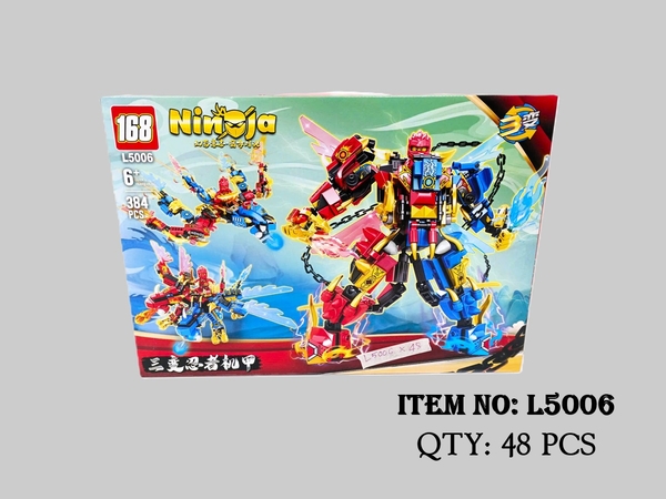 L5006  HỘP LOGO RÁP ROBO NINJA 384 MIẾNG