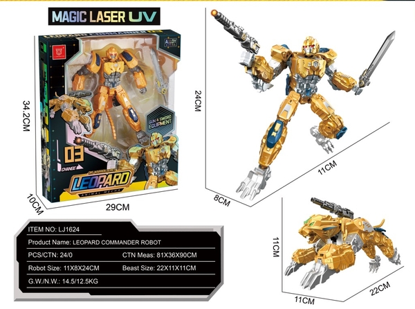 LJ1624  HỘP RÁP ROBO BIẾN HÌNH THÚ