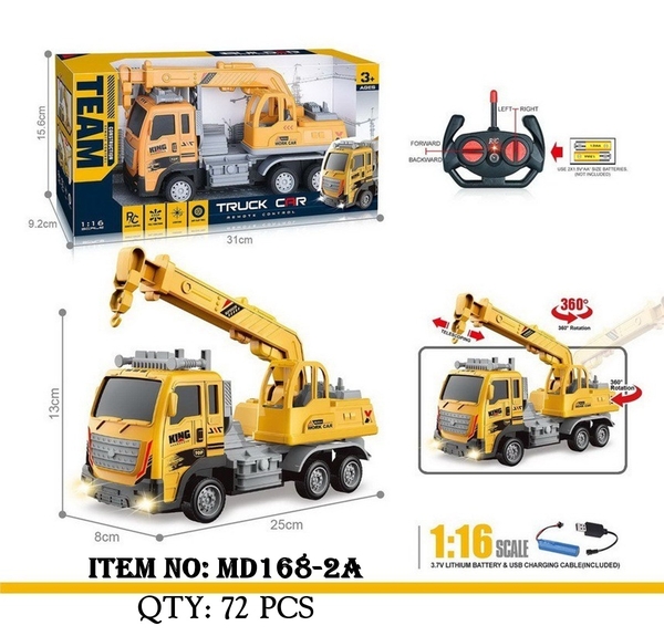 MD168-2A  HỘP XE CÔNG TRÌNH CẨU ĐIỀU KHIỂN 7 ĐỘNG TÁC, CÓ SẠC