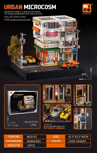MGD-02  HỘP RÁP MÔ HÌNH CỬA HÀNG THỊT NƯỚNG KIỂU HỒNG KÔNG