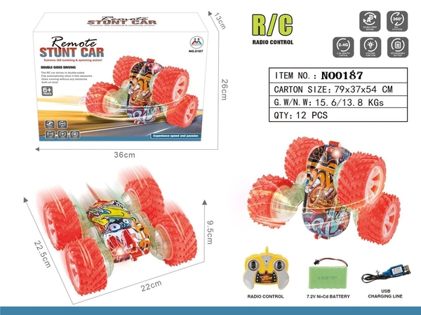 NO0187  HỘP XE ĐỊA HÌNH ĐIỀU KHIỂN 7 ĐỘNG TÁC, XOAY 360 ĐỘ, CÓ SẠC