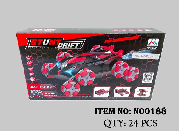 NO0188  HỘP XE ĐỊA HÌNH 8 BÁNH ĐIỀU KHIỂN 7 ĐỘNG TÁC, PHUN KHÓI, CÓ SẠC