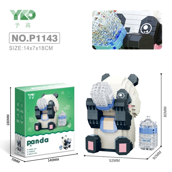 P1143  HỘP LOGO RÁP GẤU TRÚC BÚ BÌNH 795 MIẾNG