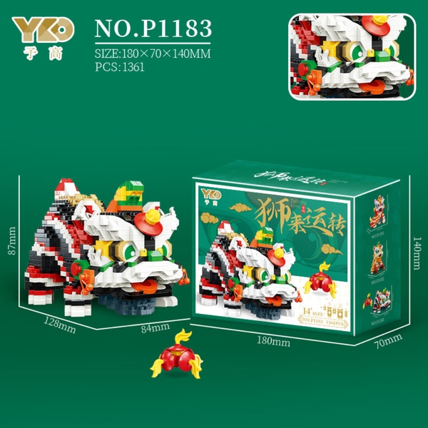 P1183  HỘP LOGO RÁP MÚA LÂN NẰM 1361 MIẾNG