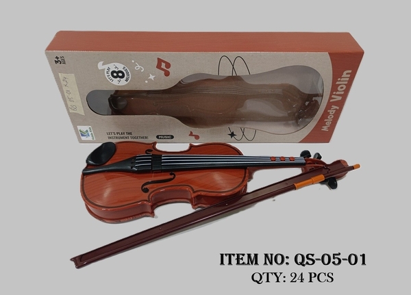 QS-05-01  HỘP ĐÀN VIOLIN VÂN GỖ PIN
