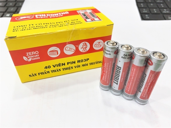 R03P PIN ĐŨA (THÙNG 1000V, HỘP NHỎ 40V) TÍNH VIÊN