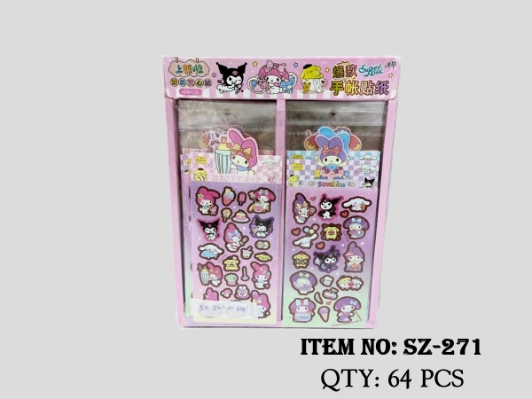 SZ-271F  TÚI 12 MIẾNG DÁN STICKER ĐỦ MẪU