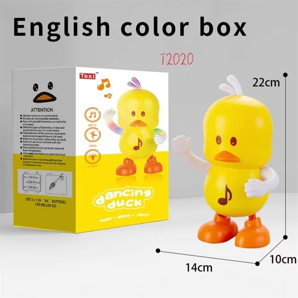 T2020  HỘP VỊT PIN NHẠC ĐÈN NHẢY DANCING (THÚ PIN)   Dancing duck