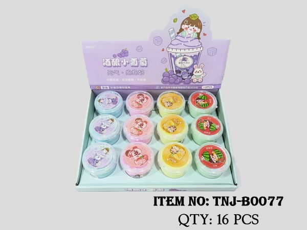 TNJ-B0077  HỘP 12 HŨ SLIME SỮA HẠT XỐP