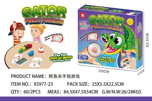 XS977-23  HỘP TRÒ CHƠI CÁ SẤU KẸP NGÓN TAY