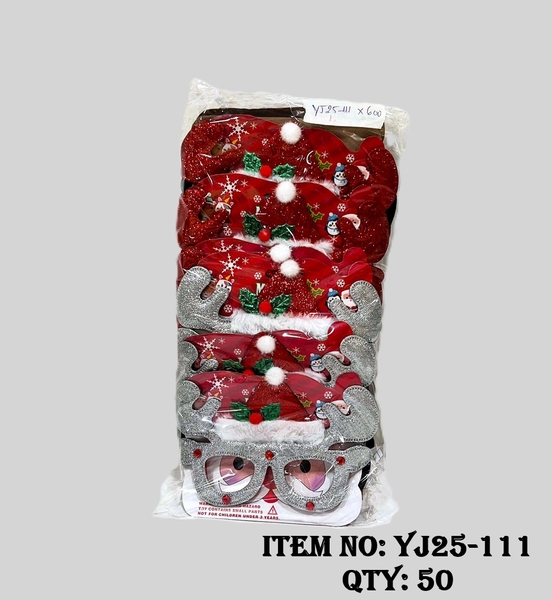 YJ25-111  TÚI 12C MẮT KIẾNG NOEL SỪNG TUẦN LỘC KIM TUYẾN