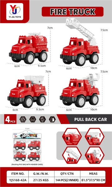 YJ5168-42A  TÚI XE CÔNG TRÌNH CỨU HỎA TRỚN 4C ĐỦ MẪU