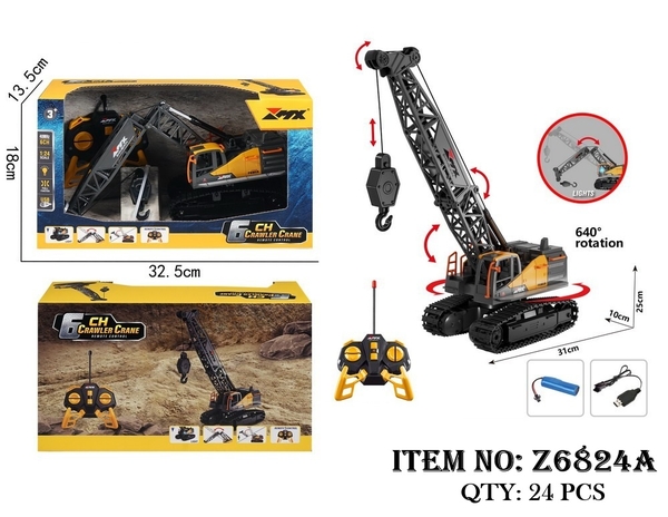 Z6824A  HỘP XE CÔNG TRÌNH CẨU BÁNH XÍCH ĐIỀU KHIỂN 7 ĐỘNG TÁC, CÓ SẠC