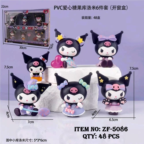ZF-5086  HỘP MÔ HÌNH NHÂN VẬT SANRIO 6C
