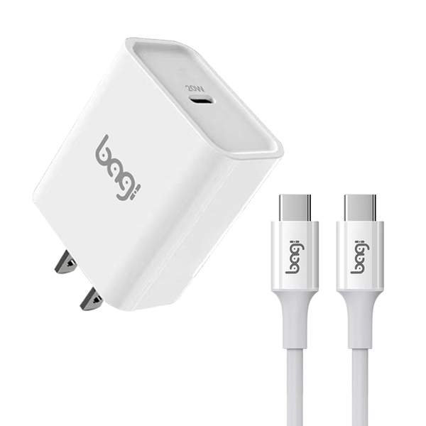 Combo sạc nhanh Bagi chuẩn PD củ sạc 20W dây Type-c to Type-C CB-PD20n-C