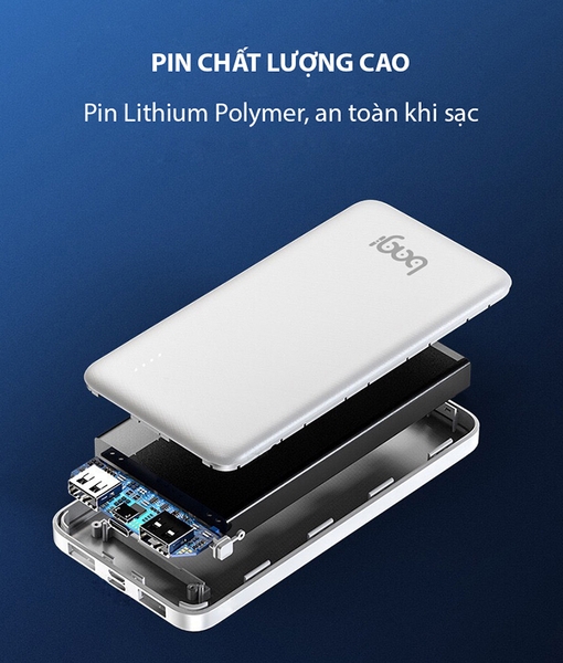 Pin sạc dự phòng nhanh Bagi 10.000mAh P2
