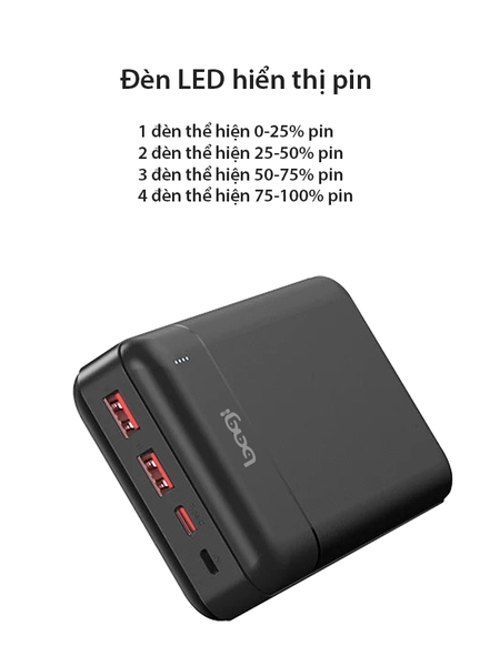 Pin sạc dự phòng nhanh Bagi 20.000mAh P20