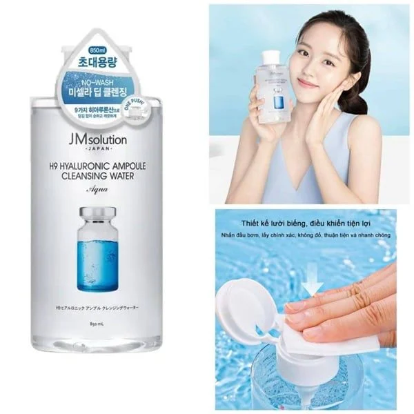Nước Tẩy Trang JM Solution H9 Hyaluronic Ampoule Cleansing Water