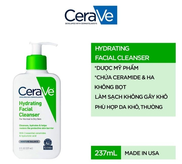 Sữa Rửa Mặt CeraVe Hydrating Facial Cleanser