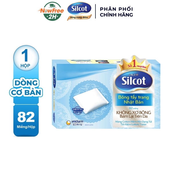 Bông Tẩy Trang Silcot 82 Miếng/Hộp Silcot Velvety Touch Cotton