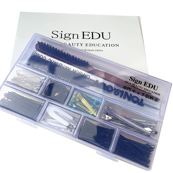 Hộp Nhựa Chia Ngăn Đựng Kẹp Vịt Lược Sign Edu