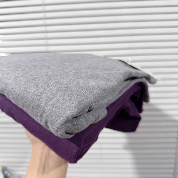 SET BỘ ÁO PHÔNG 2 MÀU TÍM VÀ XÁM KÈM CV NỮ