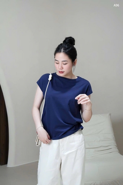 ÁO PHÔNG TAY HẾN XANH THAN NỮ