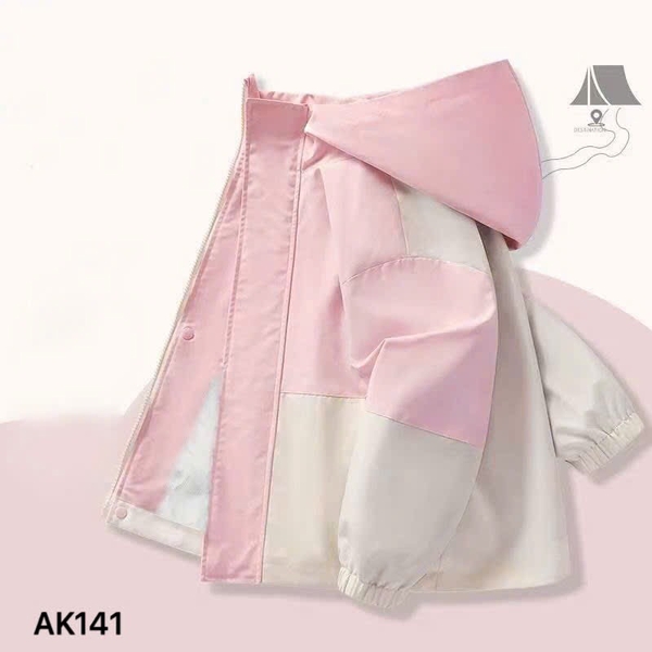 ÁO KHOÁC GIÓ PHỐI MÀU LIỀN MŨ DÀI TAY SIZE ĐẠI BÉ TRAI