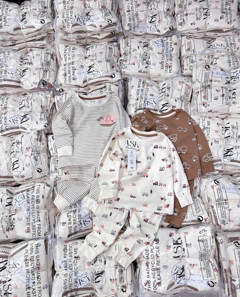 SET 3 BỘ DÀI Ô TÔ KẺ NÂU BÉ TRAI