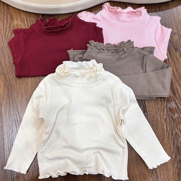 SET 2 ÁO GIỮ NHIỆT ZIP CỔ BÈO DÀI TAY BÉ GÁI