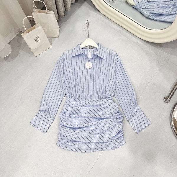 VÁY KẺ LIỀN KÈM TAG HOA TRÀ NỮ HÀNG ĐẸP TK SẴN
