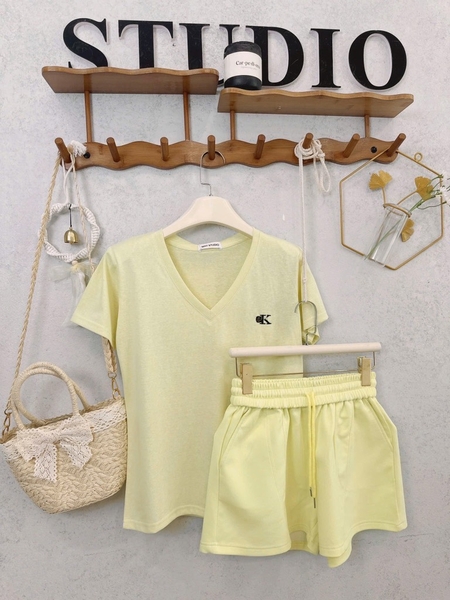 SET VÀNG CỔ TIM LOGO THÊU NỮ
