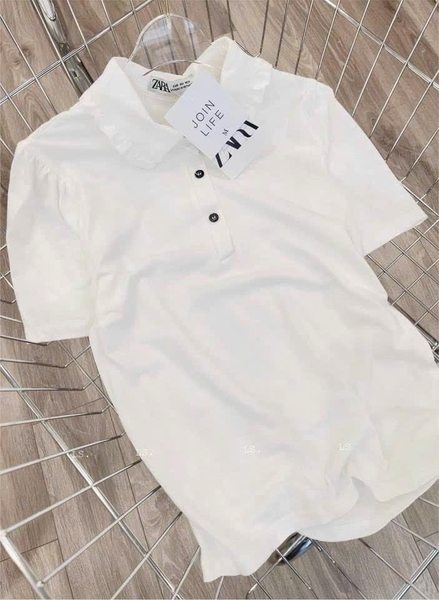ÁO POLO CỔ ĐỨC TAY BỒNG NỮ