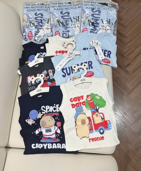 SET 4 ÁO CAPYPARA BÉ TRAI