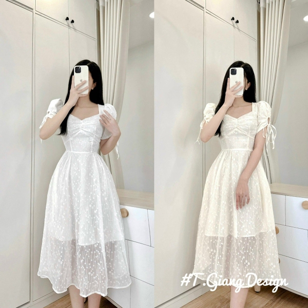 VÁY REN HẠT TAY NƠ - XẢ 59K